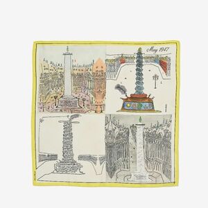 NIB Delvaux Vendôme Saul Steinberg Silk Scarf 70